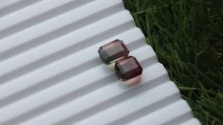 2 Pcs 8.50 Ct Natural - Unheated Bi Color Tourmaline Gemstone