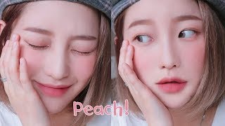 🍑 뽀송뽀송한 복숭아 메이크업 GRWM - ! 🍑 feat.이니스프리 꼼꼼카라 제로 간단리뷰  | 소윤