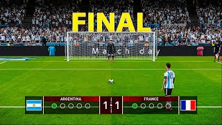 Argentina Vs France - FINAL - Penalty Shootout FIFA World Cup 2022 | Messi vs Mbappe | PES Gameplay