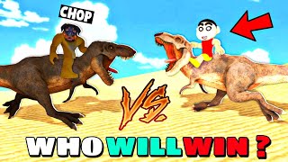 SHINCHAN Upgrading TREX To Fight AGAINST CHOP DINOSAURS🔥| BEAST BATTLE SIMULATOR😂|Funniest Game Ever