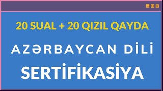 SERTİFİKASİYA İMTAHANI | AZƏRBAYCAN DİLİ | ÜMUMİ SINAQ (canlı)