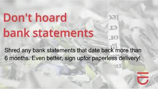 Shred Your Old Bank Statements