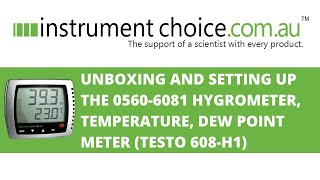 Unboxing and Setting up the 0560-6081 Hygrometer, Temperature, Dew Point Meter (Testo 608-H1)