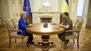 EU's von der Leyen vows unfaltering support for Ukraine on Kyiv visit • FRANCE 24 English