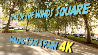 𝓖𝓐𝓝𝓓𝓘𝓐 - Discover the Magic of Gandia 4K- Rose of the Winds Square - Walking tour  Spain 4K