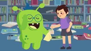Taking Care of Books| Library Etiquette for Children feat. Monsters United