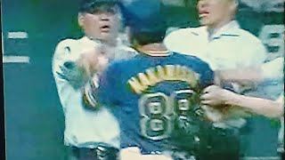 1995ダイエーVSオリックスハイライト　福岡ドーム　オリックス中西太コーチ退場