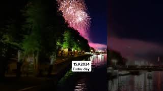 Turku day 15.9.2024.. There was beautiful fireworks. River was so calm.. #finland #celebration