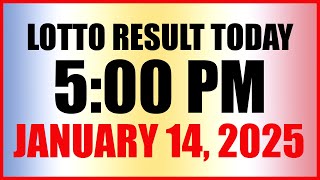 Lotto Result Today 5pm January 14, 2025 Swertres Ez2 Pcso