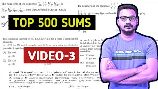 🎯TOP-500 SUMS🏆VIDEO-3💥 EXPLANATION VIDEO 🏆KRISHOBA ACADEMY 😎