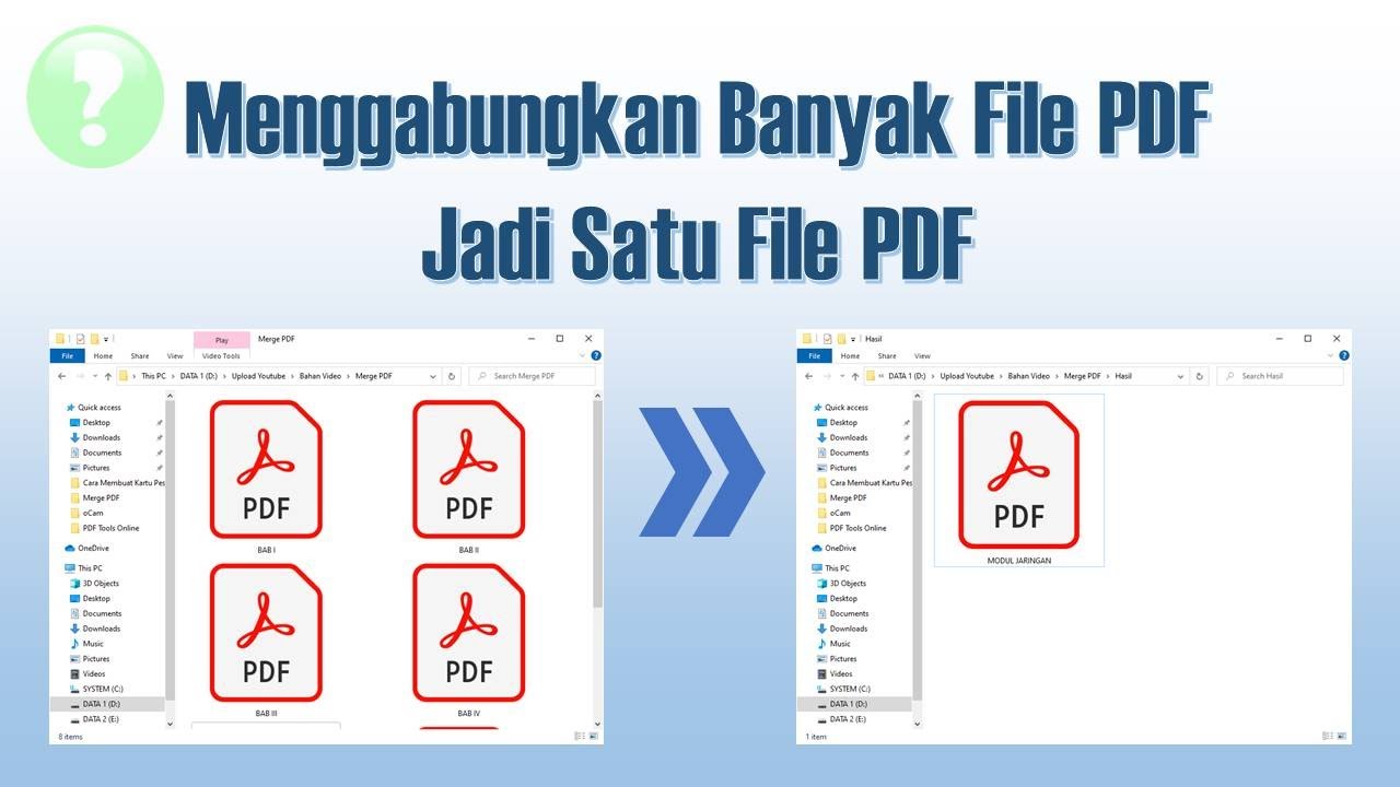 Cara Menggabungkan File PDF Menjadi Satu - YouTube