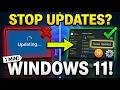 How to stop automatic updates in windows 11
