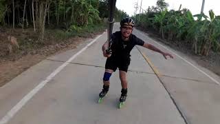 INLINE SKATE 3X125MM. IN CHONBURI THAILAND #34KM. 26/02/19