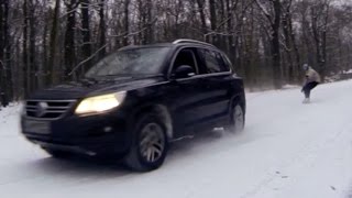 Snowboarding Behind Car Filmed With solidLUUV Stabilizer