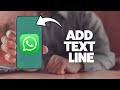 How To Add An Underline In WhatsApp 2025 (iPhone & Android)