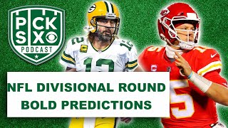 NFL DIVISIONAL ROUND BOLD PREDICTIONS & PREVIEWS FOR ALL FOUR GAMES | Pick Six Podcast