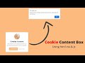 Cookie Consent Box using HTML CSS & JavaScript  Learn to Set Cookies to the User Browser