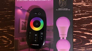 Monster Illuminessence 2-LED Bulb Mood Light Kit remote sync and pair