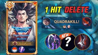 QUADRAKILL!! TOP ASIA MUSASHI NEW BEST FULL DAMAGE BUILD | INSANSE DAMAGE 20 KILLS! - HONOR OF KINGS