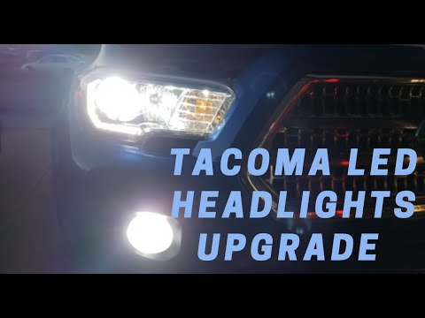 How To Replace Toyota Tacoma Headlight Bulbs To LED Bulbs - YouTube