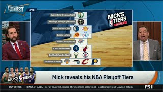FIRST THINGS FIRST | Nick reveals his NBA Playoff Tiers: #1 Celtics; #2 Nuggets;