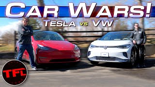 VW Comes Out Swinging! Can The All Electric VW ID.4 Finally Dethrone The Tesla Model Y? | Car Wars