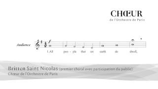 Benjamin Britten - 40 ans du Chœur - Saint Nicolas (premier choral avec participation du public)