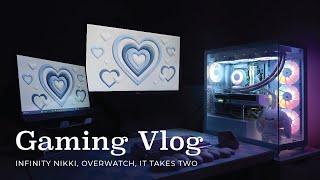 Cozy Gaming Vlog 🎮  Infinity Nikki 👗 \u0026 It Takes Two Gameplay | Overwatch 2 🔫 I Lian Li Strimer V2