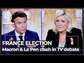 Macron and Le Pen clash over Russia, hijabs in fractious debate