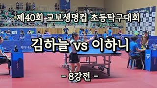 제40회 교보생명컵 (김하늘vs이하니) #탁구