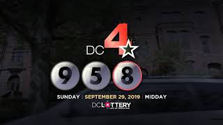 DC LOTTERY Midday 09/29/2019