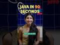 Java Basics in Just 90 Seconds, Everything You Need to Know! #coding #shorts