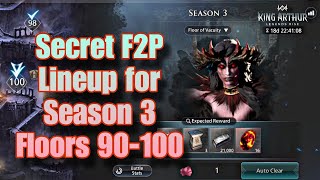 Season 3 EZPZ Full Clear Floors 90-100 | King Arthur Legends Rise