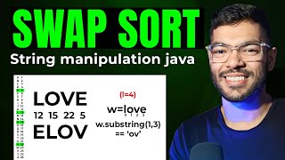 Swap Sort String Manipulation Java Program ISC Simple Logic