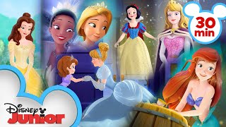 Every Time Sofia Meets A Disney Princess 👑 Sofia The First  Disney Junior