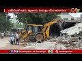 hyderabad demolition of illegal construction in gandipet ntv