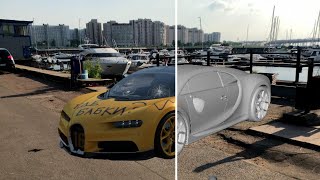 VFX Breakdown of "Bugatti Destroyed" Video #shorts