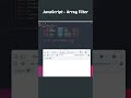 How to filter an array in Javascript