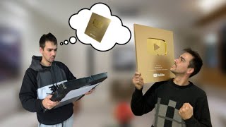 Unboxing da placa de 1M no YouTube ❤️ #youtubecreatorawards