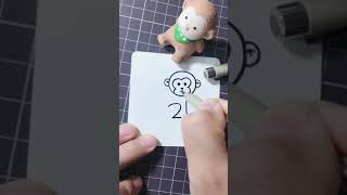 1分钟学会画猴子 How to Draw cute monkey in 1 minute