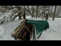 How to build a house in the forest with wood during the blizzard season as a shelter