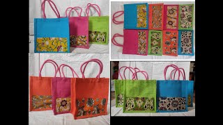 Jute with Kalamkari bag JUST 50.  Whatsapp 8667599813 for orders