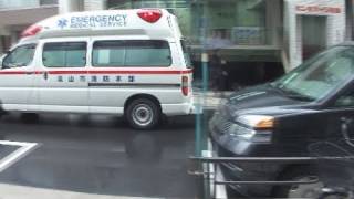 流山市救急車緊急走行。Emergency ambulance driving.