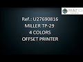 video printics u27690816 miller tp 29 4 colors offset printer