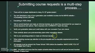 Course request process MSHS