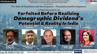 #PopulationAndDevelopment | E5 | Demographic Dividend's Potential & Reality In India | Live Video