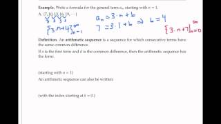 Sequences - Definitions and Notation