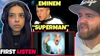 EMINEM vs MARIAH CAREY (FULL BATTLE) | Eminem- Superman (Karen's First Time Reaction)