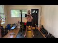 double kettlebell 24kg clean press squat