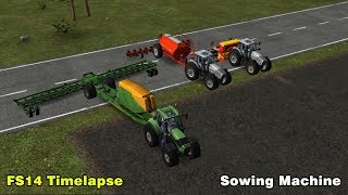 Fs14 Farming Simulator 14 - 3 Different Sowing Machine Timelapse #52